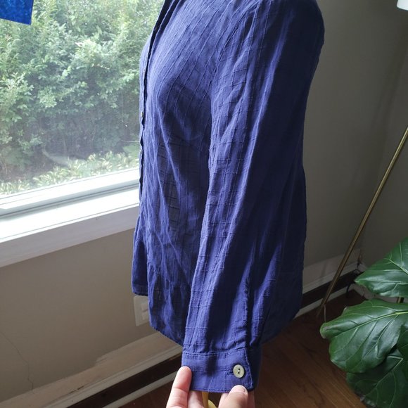 J. Jill size small Blue button down - Picture 2 of 3